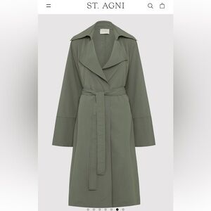 St Agni Summer Trench Coat in Thyme